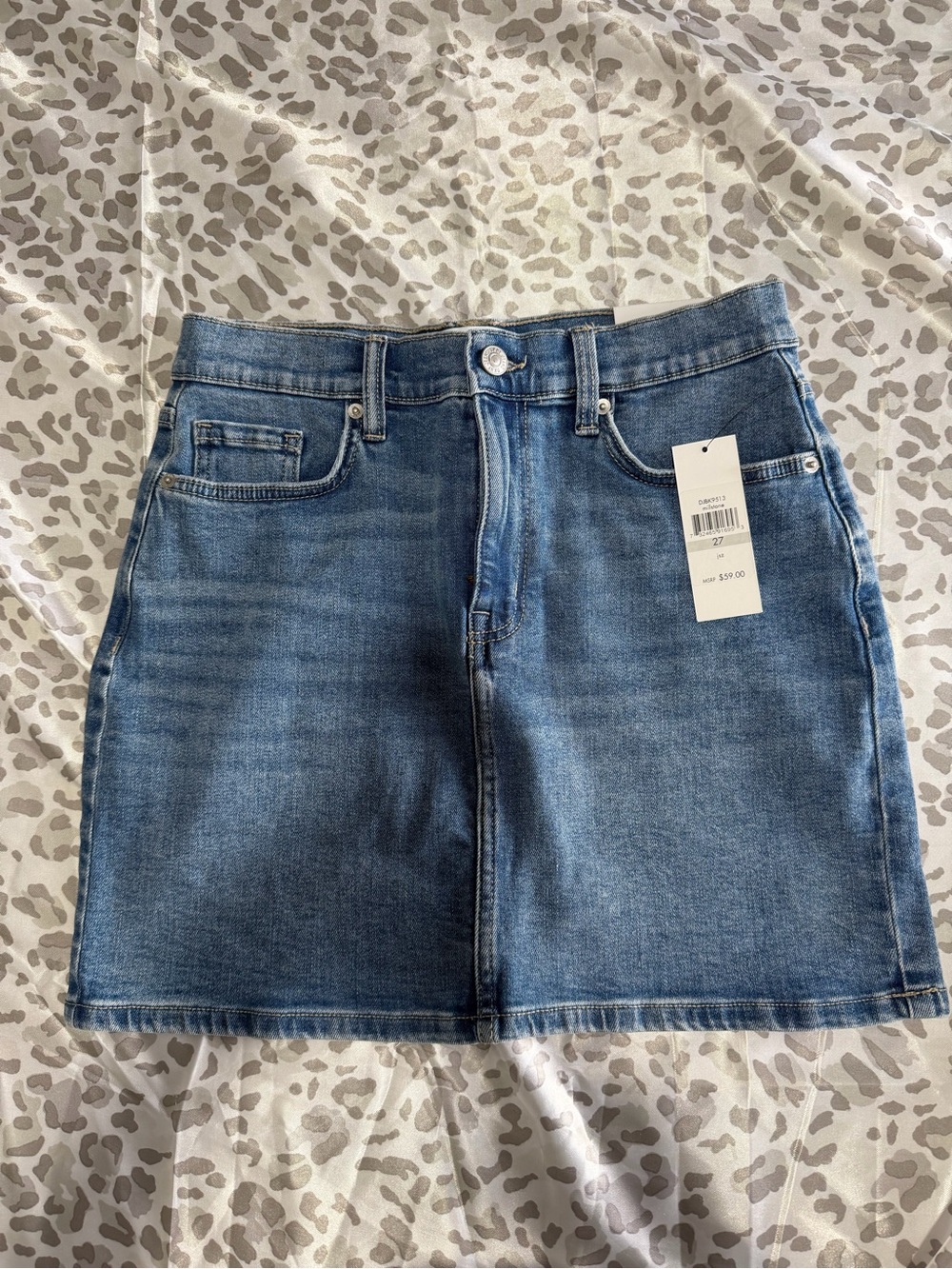 DKNY Blue Denim Mini Skirt